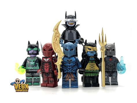 DC Comics Dark Nights: Metal batman custom Minifigures set | Lego custom minifigures, Batman ...