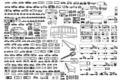 Different Types Of Vehicle AutoCAD Blocks CAD Drawing - Cadbull