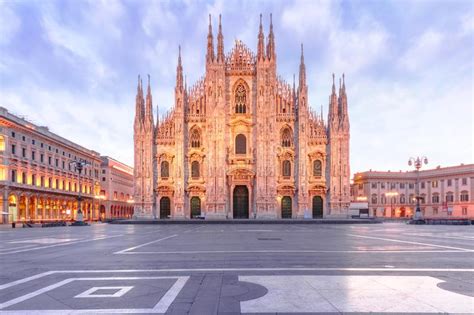 Milan Cathedral on Piazza Del Duomo, Milan, Italy Stock Photo - Image of lombardy, basilica ...