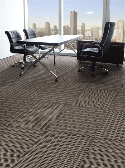 China Plain Pattern Commercial Floor Carpet Tile, Fireproof Office PVC Backing Carpet Tiles ...