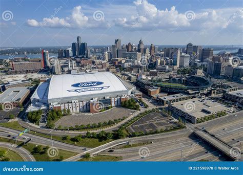 Aerial View of the Detroit Lions Home Ford Field Editorial Image - Image of leaguel, football ...