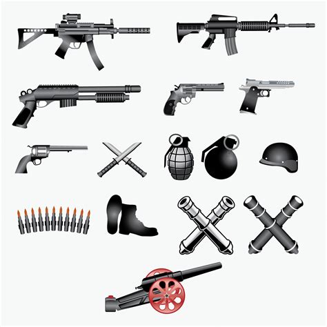 Premium Vector | Firearms vector