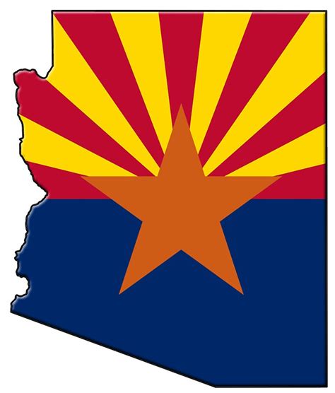 "Arizona State Flag & Outline" Stickers by Davedinho | Redbubble