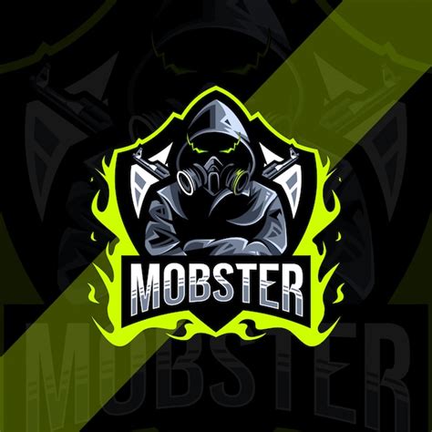 Premium Vector | Mobster mascot logo esport template design