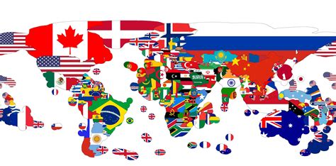 Here's another EEZ map of the world but with FLAGS instead of color coded to represent countries ...