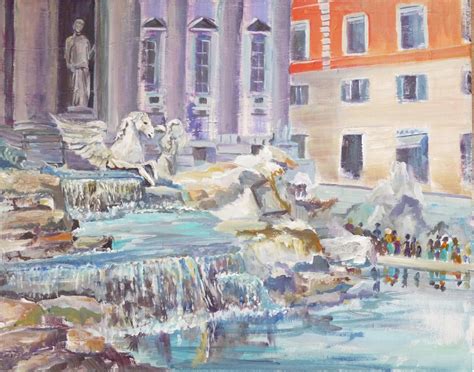 Trevi Fountain Painting at PaintingValley.com | Explore collection of ...