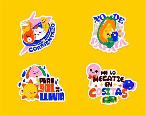 Colombian Phrases Stickers by Oh! Valentino on Dribbble