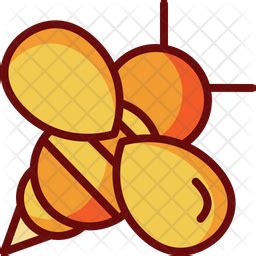 Bee Icon - Download in Colored Outline Style