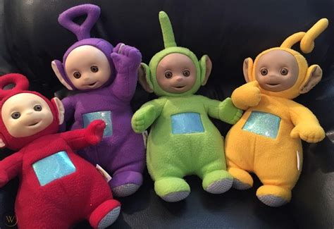 Playskool Teletubbies Talking Plush Dolls Tinky Winky, Dipsy, LaaLaa, Po 1998 | #1852621045