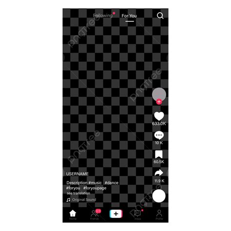Tiktok Interface Design, Tiktok, Tiktok Interface, Tiktok Music Party Border PNG and Vector with ...