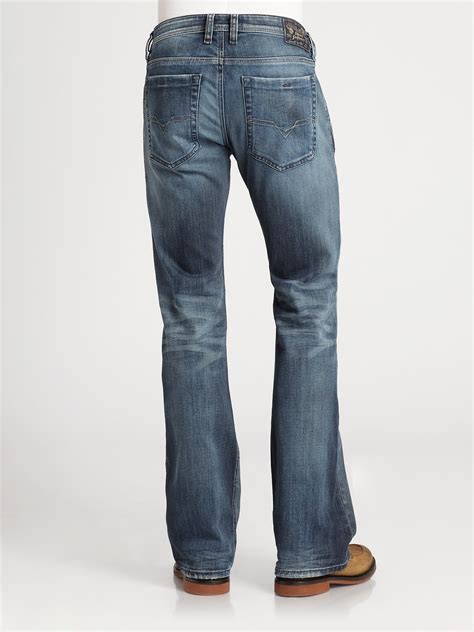 Diesel Zathan Bootcut Jeans in Blue for Men | Lyst