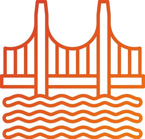 Golden Gate Bridge Icon Style 21643229 Vector Art at Vecteezy