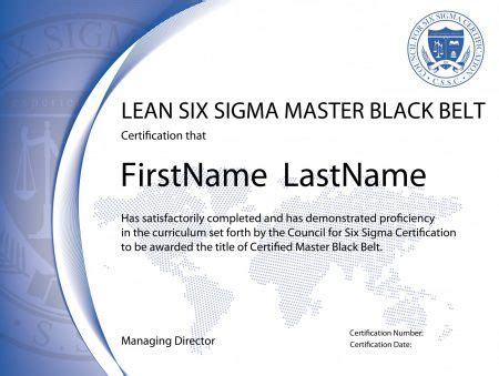 Lean Six Sigma Master Black Belt Certification - The Council for Six Sigma Certification