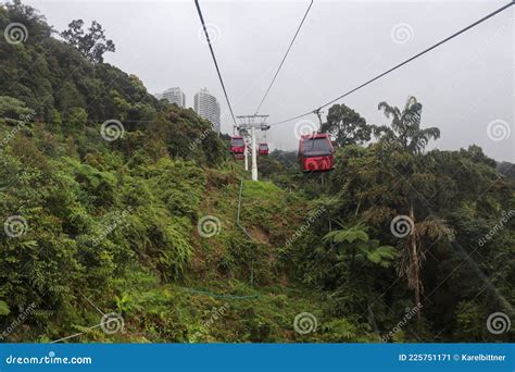 GENTING HIGHLAND, MALAYSIA, NOVEMBER 22 2019. Skyway Cable Car Leading To Genting Jan 22,2019 ...