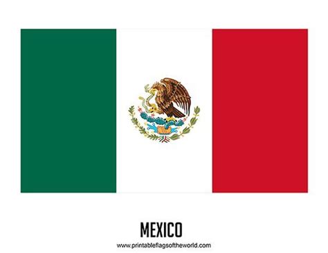 Mexico Flag Printable PDF Download