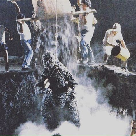 Lowering Godzilla into a volcano . . . behind the scenes of RETURN OF GODZILLA (GODZILLA '84 ...