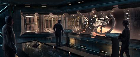 ArtStation - sci-fi space station interior concept 01