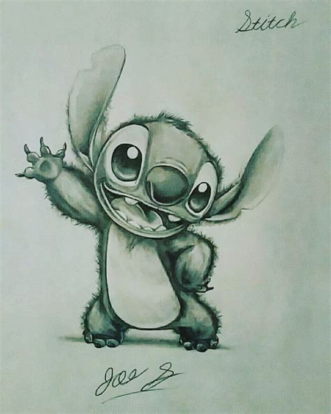 Stitch (realistic) 8×10. 2017 : drawing