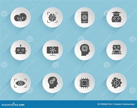 Artificial Intelligence Vector Icons Stock Vector - Illustration of ...