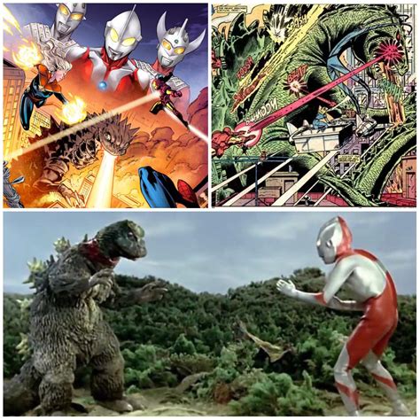 Godzilla and Ultraman now exist both in the mavel comic universe : r ...