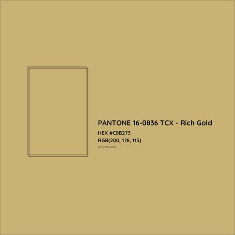 About PANTONE 16-0836 TCX - Rich Gold Color - Color codes, similar colors and paints - colorxs.com