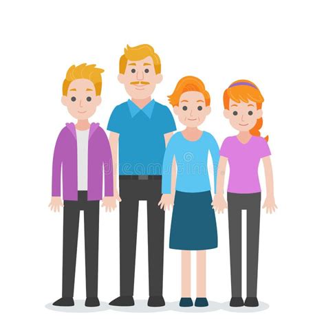 Set of People Character Family Concept Stock Vector - Illustration of ...