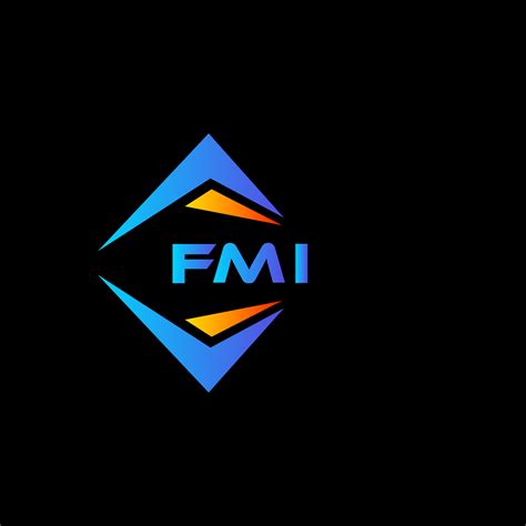 FMI abstract technology logo design on Black background. FMI creative initials letter logo ...