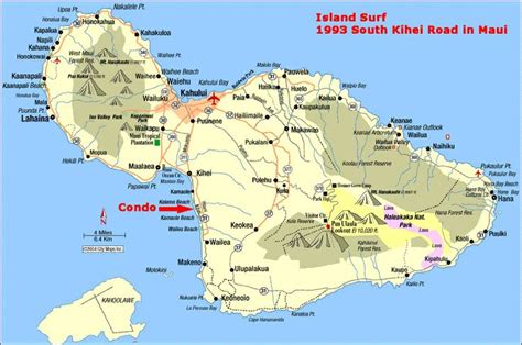 A detailed map of Maui island in Hawaii | Trip to maui, Maui travel, Maui hawaii