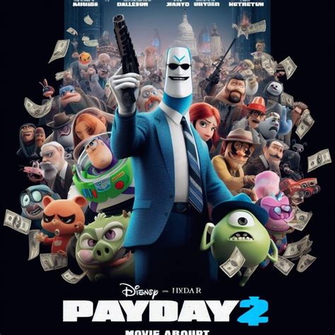 asked Bing Ai to make a "Disney Pixar movie poster about Payday 2" : r/paydaytheheist