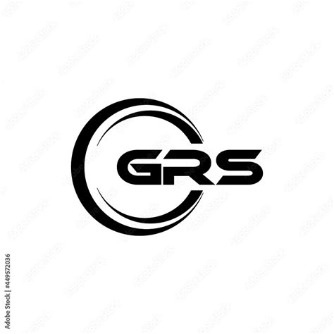 GRS letter logo design with white background in illustrator, vector logo modern alphabet font ...