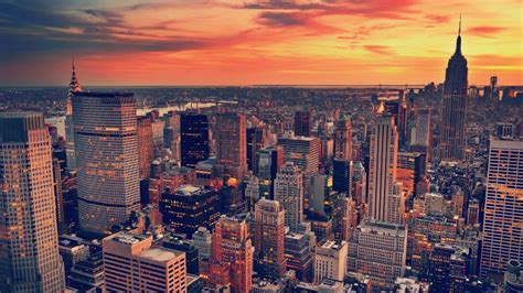 cityscape, New York City, Sunset Wallpapers HD / Desktop and Mobile ...