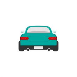 Car back view Royalty Free Vector Image - VectorStock