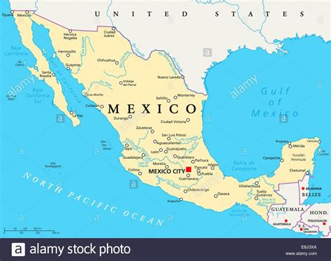 Map of Mexico cities - Mexico map cities (Central America - Americas)