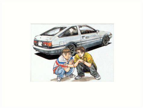 "Takumi & Itsuki Initial D " Art Print by godtiermeme | Redbubble