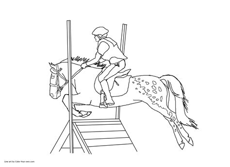 Show Jumping Horse Coloring Pages at GetColorings.com | Free printable colorings pages to print ...