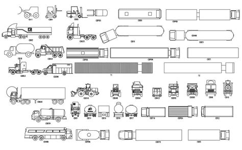 AutoCAD Truck Blocks Free Download - Cadbull