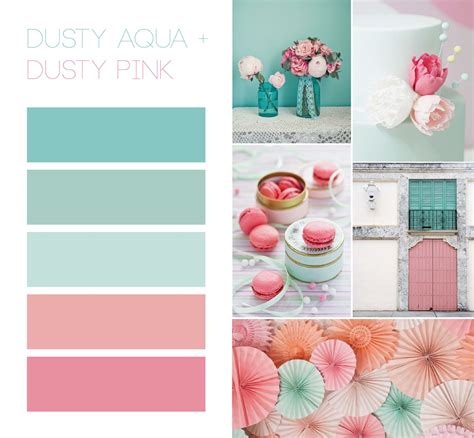 dusty aqua + dusty pink-02 | Room colors, Coral bathroom decor, Colour schemes