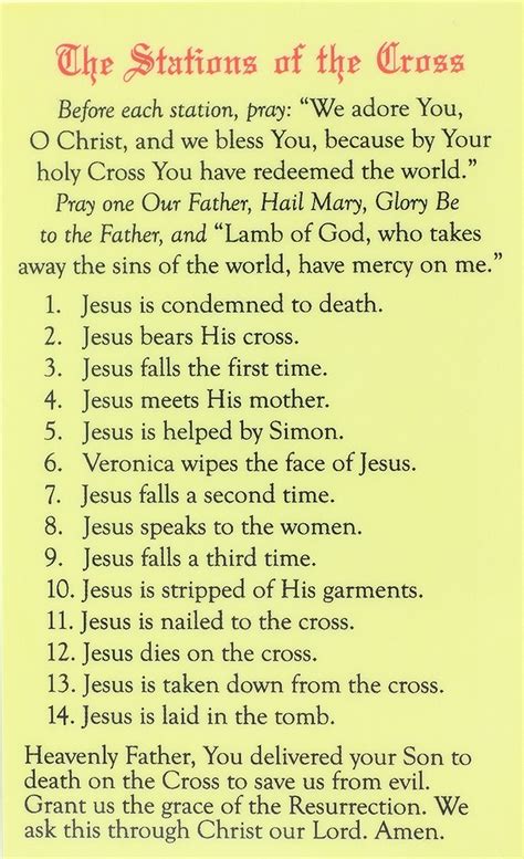 Stations Of The Cross Prayers Printable