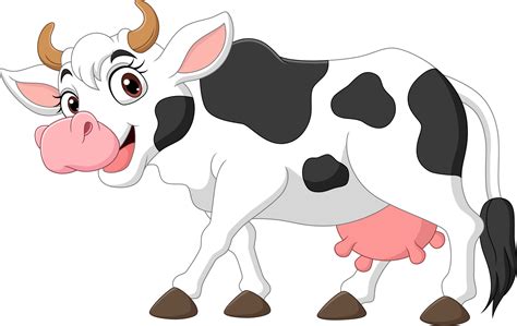 Happy cartoon cow isolated on white background 5162467 Vector Art at ...