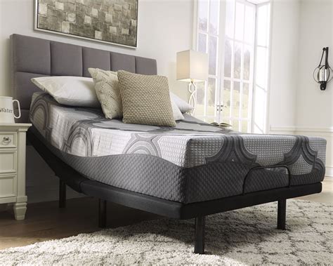 12 Inch Ashley Hybrid - Gray - 2 Pc. - King Mattress, Adjustable Base ...