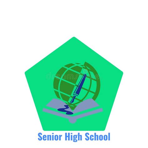 Senior High School Sign Logo Background Stock Illustration - Illustration of drawing, sign ...