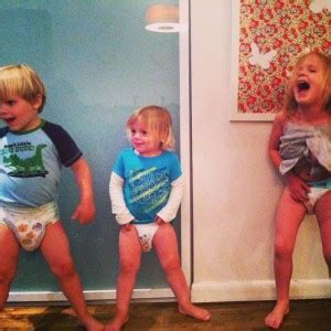 Diapers on big kids = hilarious - Feed me dearly