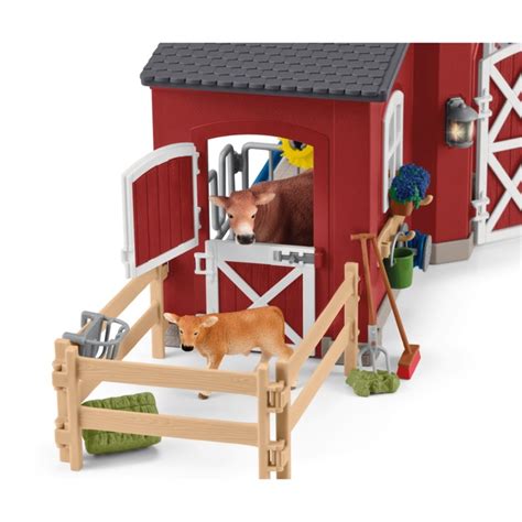 Schleich Red Farm Barn with Animals Playset | Smyths Toys Ireland