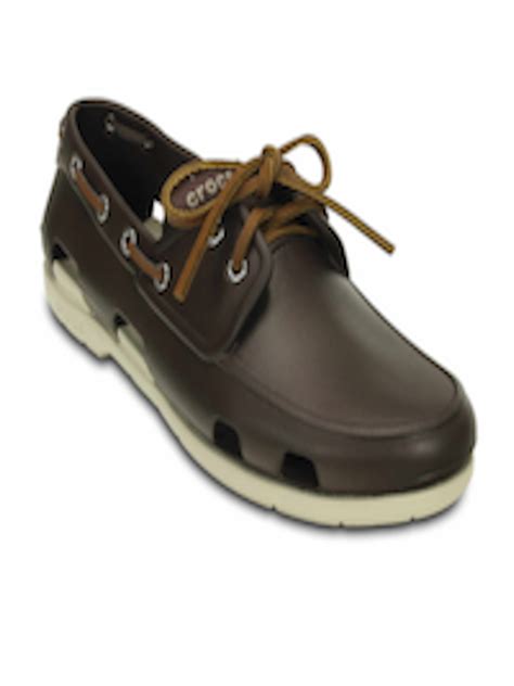 Buy Crocs Beach Line Men Brown Boat Shoes - Casual Shoes for Men 1243181 | Myntra