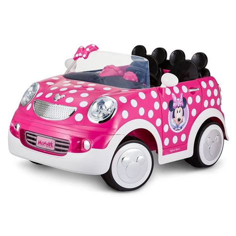 Join Minnie for some four-wheeled fun with the 12-Volt Disney Minnie Mouse Coupe Battery-Powered ...