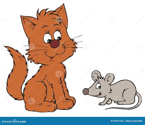 Cat And Mouse (vector Clip-art Royalty Free Stock Photos - Image: 3354158