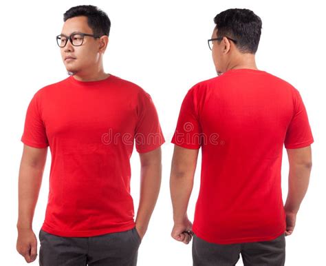 Plain Red T Shirt Front And Back