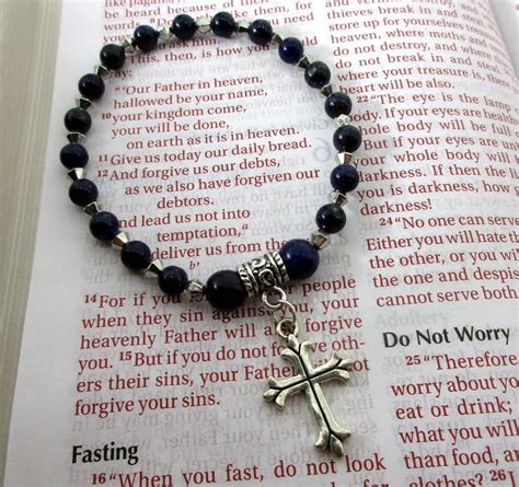 Prayer Beads the Lord's Prayer Beads Lapis Lazuli | Etsy