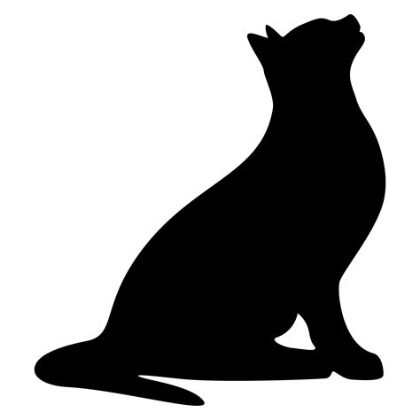 Cat Silhouette Vector Illustration 372441 Vector Art at Vecteezy