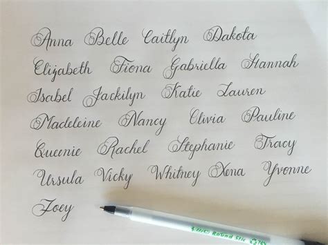 Cursive names using a BIC Round Stic pen Handwriting Examples, Handwriting Styles, Cursive ...